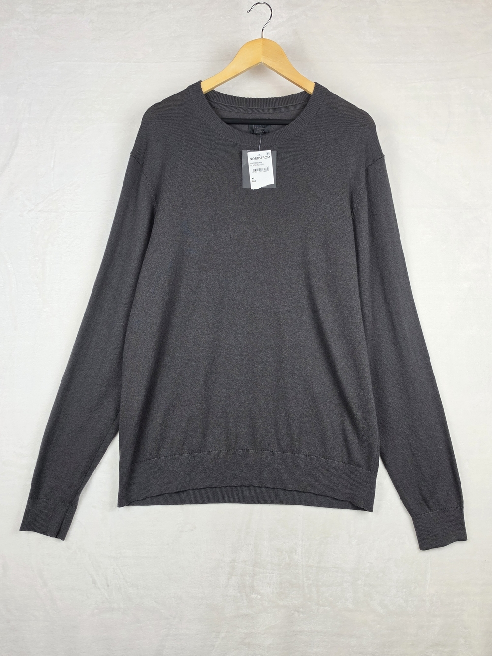 14th & Union Cotton Cashmere Crewneck Sweater Mens XL Gray NWT Nordstrom Rack